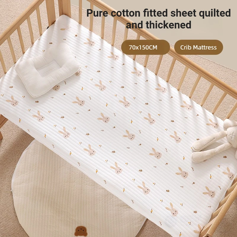 70x150CM Baby Mattress Diaper Changing Pad Pure Cotton Splicing Bed Sheet Mattress Cover Newborn Four Seasons Bed Sheet Cover