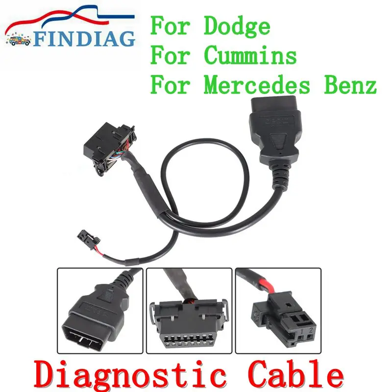 

OBD2 Adapt the Original Vehicle Connector OBD Extension Cable For Dodge For Cummins For Mercedes Diagnostic Cable