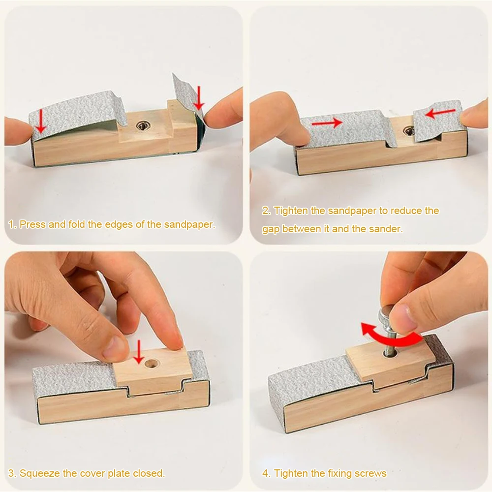 Model Sandpaper Grinding Block Leather Craft Edge Polishing Tool Sewing Accessories Leather Hand Model Curved Surface Sander