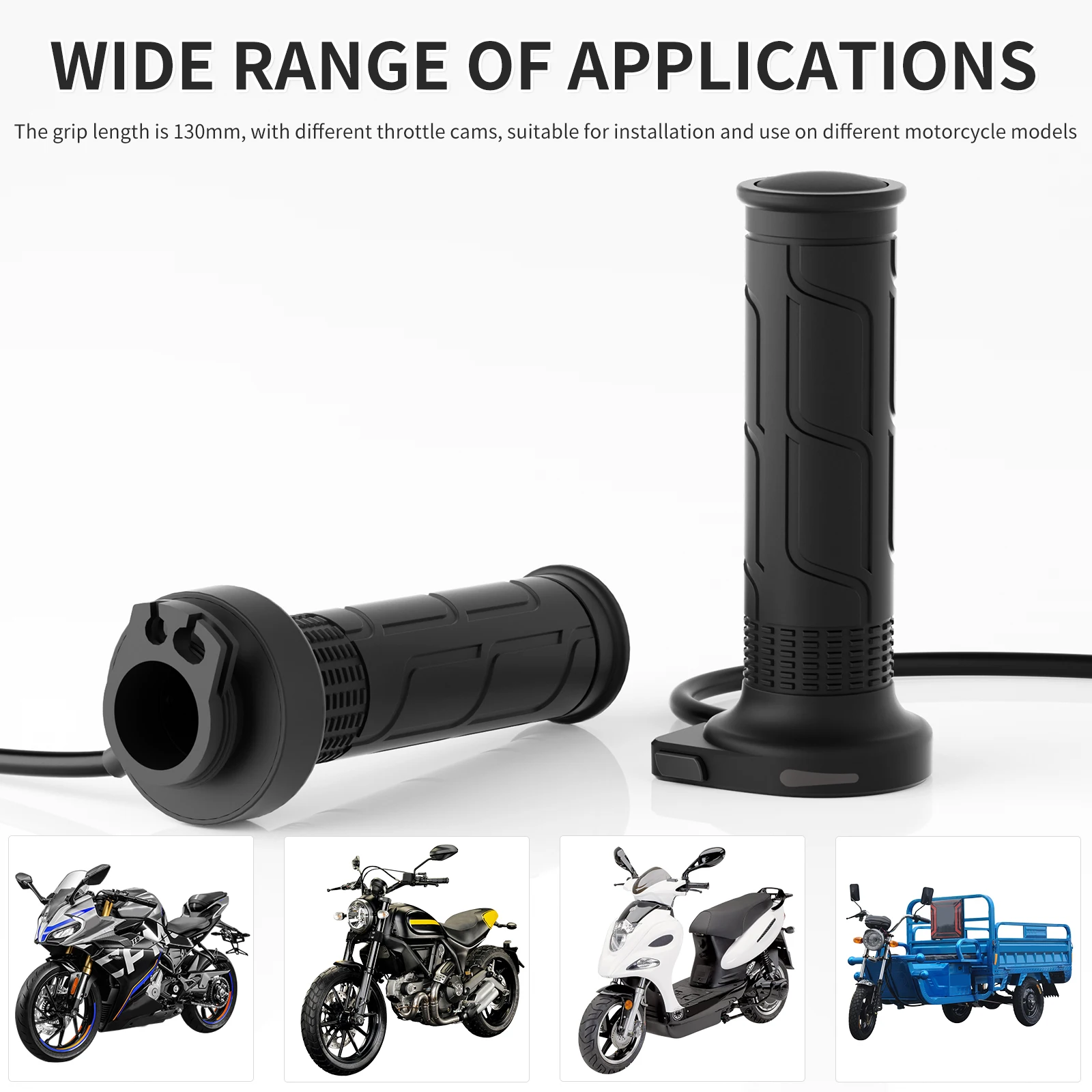 

1 Pair 12V 22mm Motorcycle Heated Grips Universal Electric Heating Handle Temperature Adjustable Motorcycle Heated Hand Grips