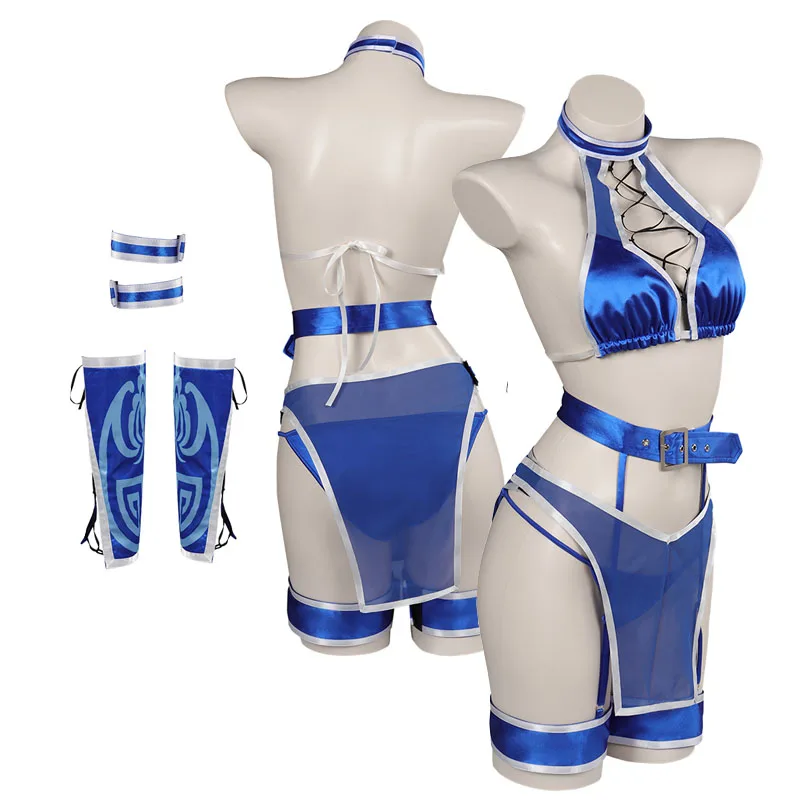 Mortal Cos Kombat Kitada Lingerie Cosplay Costume Top Shorts Accessories Women Girls Sexy Role Playing Outfits Halloween Suit