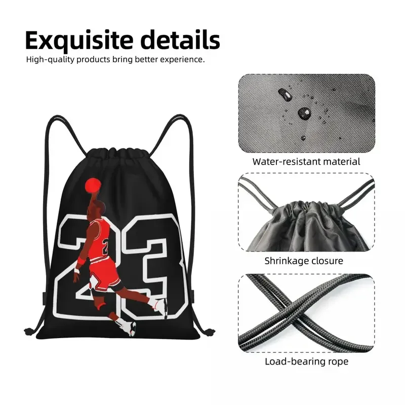 Sac à dos étoiles du basket-ball Michaeler et Jordans, sac d'infanterie graphique humoristique, sacs à cordon, sac de sport amusant et ferme, 2023