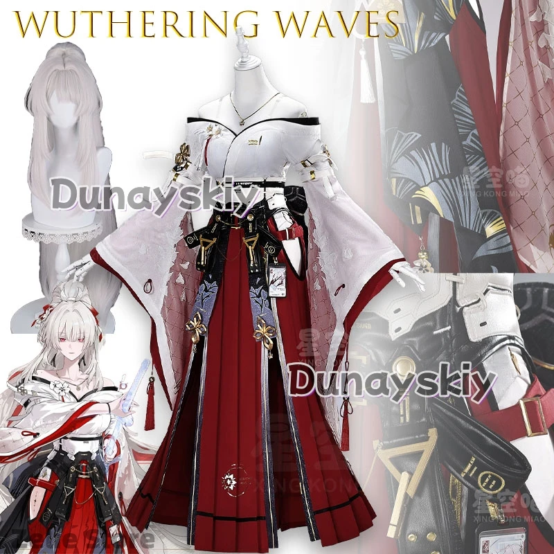 Hiyuki Cosplay 코스프레 full set Game Series: Wuthering Waves New Chinese style elegant dress headwear Performance Role Play part view 2