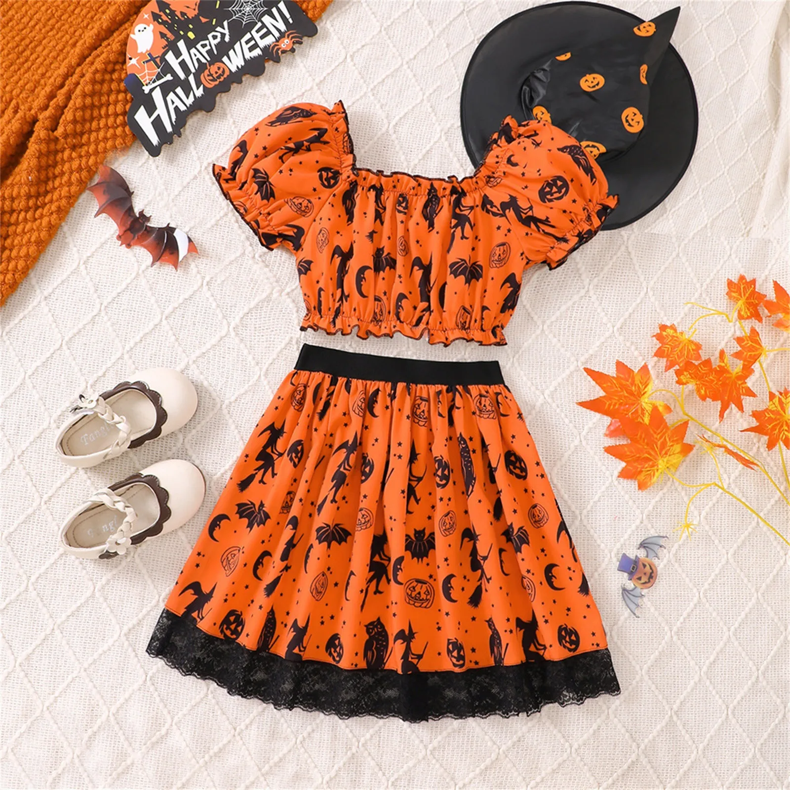 

Halloween Carnival Dresses for Women Kids Cartoon Print Lace Tulle Dress Sleeveless Set For Holiday Girls Elegant Princess Dress