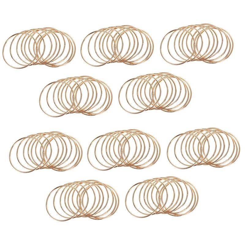 100 Pack 3 Inch Gold Dream Catcher Metal Rings Hoops Macrame Ring For Dreamcatchers And Crafts