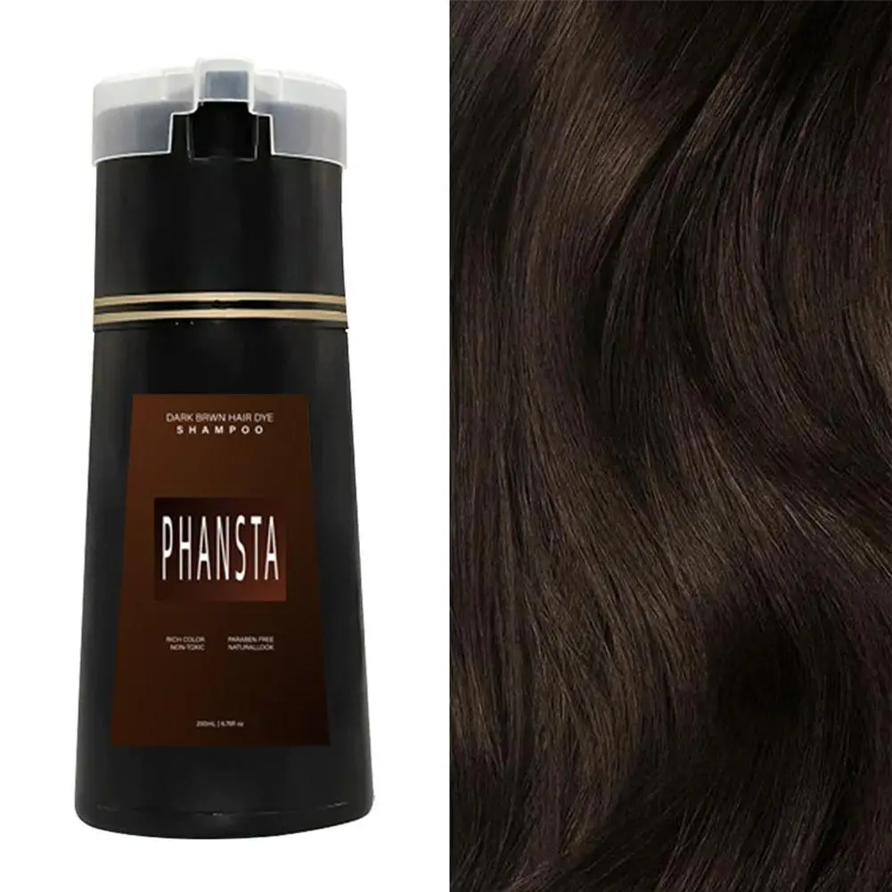 Shampoo colorante per capelli 3 In 1 Shampoo colorante istantaneo veloce tintura bianca Shampoo per capelli a base vegetale che copre i capelli acconciatura permanente G8p6