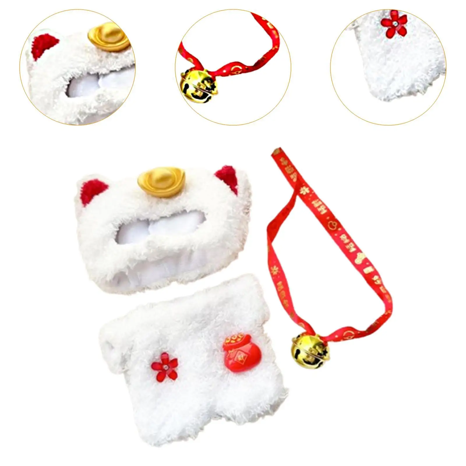 ตุ๊กตาเทศกาลเสื้อผ้าเครื่องแต่งกาย Photo Props ตกแต่งน่ารักสําหรับเด็ก Lion Dance ชุดจี้ชุดตุ๊กตาสําหรับตุ๊กตา 6.69 นิ้ว