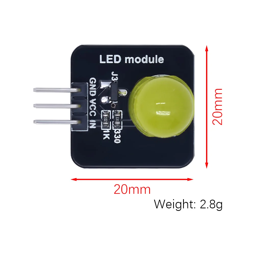 Smart Electronic building block 10mm LED light-emitting module indicator light-emitting tube compatible with arduino