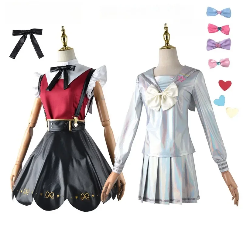Gioco Needy Girl Overdose Costume Cosplay Set completo Accessori per oggetti di scena JK Uniforme Abito da marinaio Gonna in pelle Festa di festa Vestire
