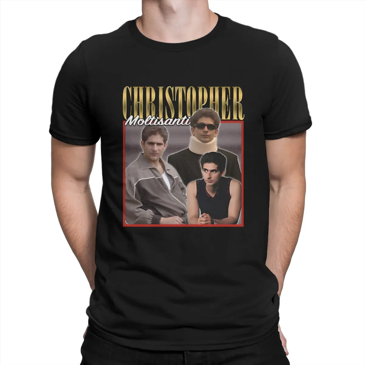 Funny Christopher Moltisanti Homage T-Shirts Men Round Collar Pure Cotton T Shirts Tony Soprano Short Sleeve Tee Shirt Summer