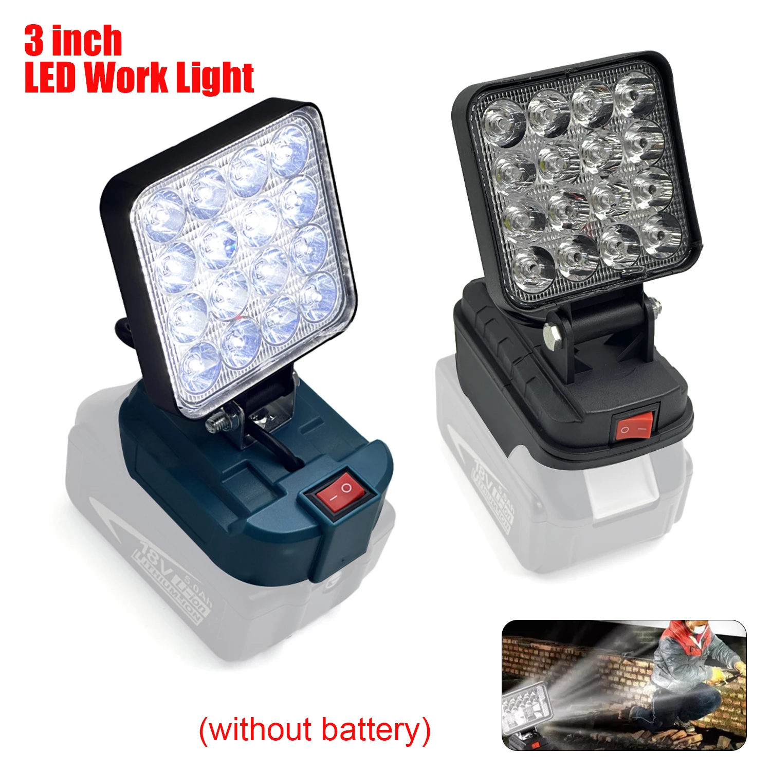 

НОВЫЙ беспроводной светодиодный рабочий фонарь для Makita 14,4 В-18 В, литий-ионный аккумулятор, уличный фонарик, лампа для кемпинга, аварийное освещение