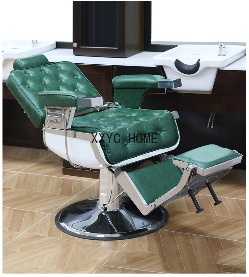 Professional Barbershop Luxury Barber Chair Swivel Lift Shave Barber Chair Perm Comfort Cadeira De Barbeiro  Furniture