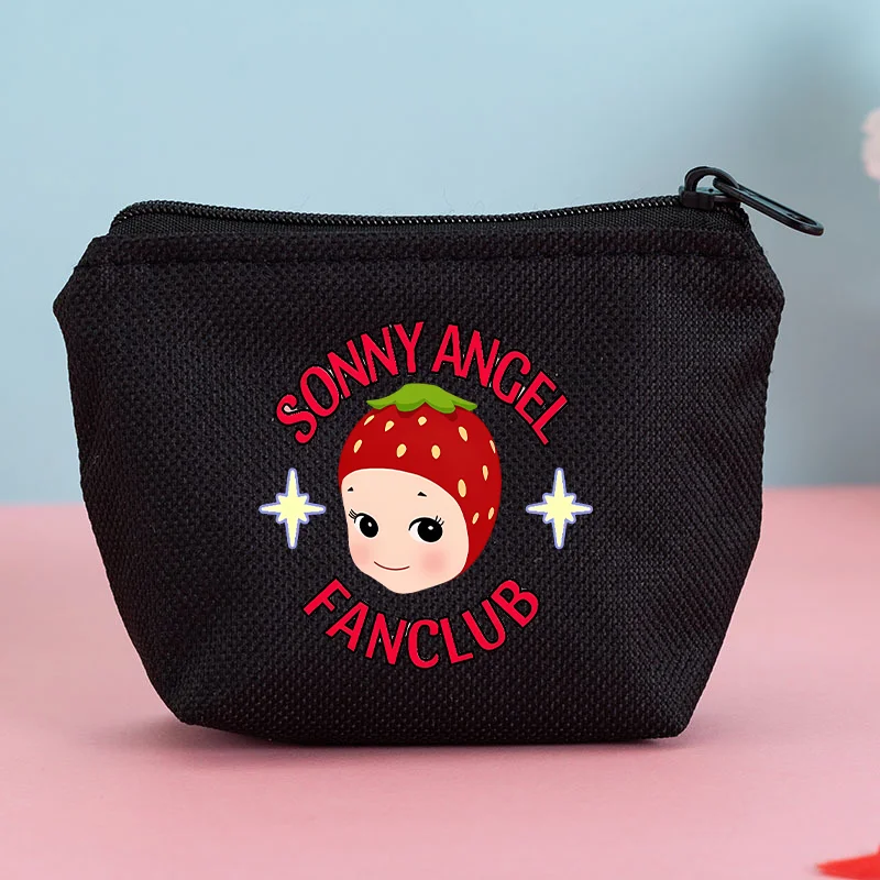 Sonny Angel Pattern Purses Small Fresh Canvas Coin Wallet Lady Girls Earphone Coin Key Money Storage Bag Zipper Pouch Kids Gifts