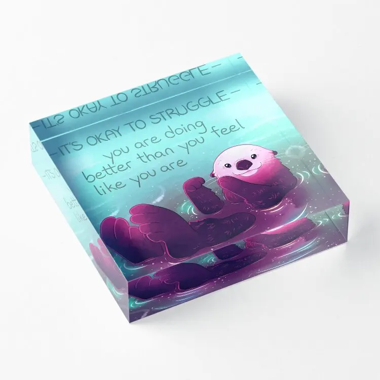 You Are Doing Better Than You Feel Like  Acrylic Block Funny Board  Process Room Family Bedroom Print Decor Stamping Home