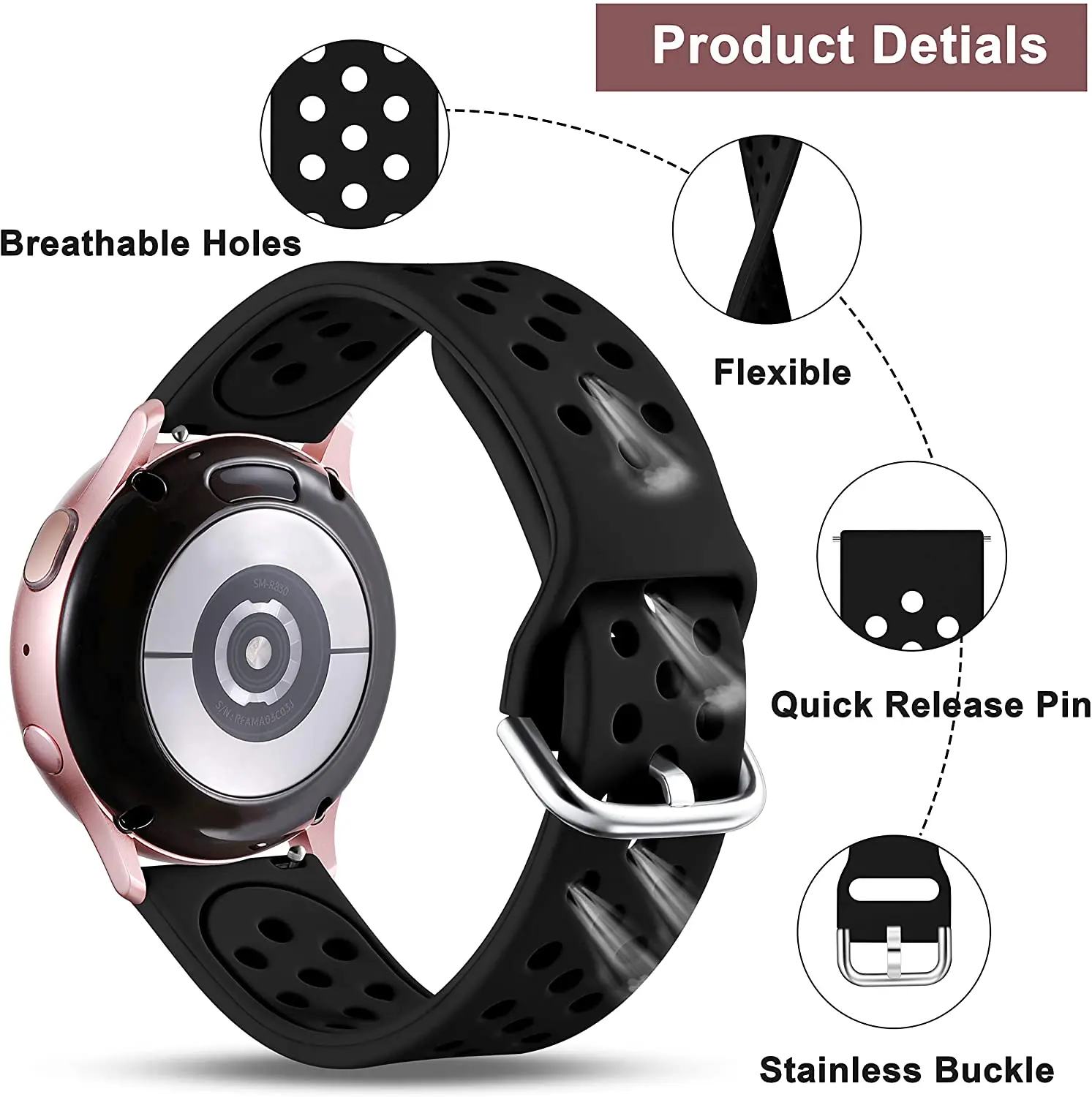 20mm 22mm Bracelet For Garmin Forerunner 245/Garmin VivoActive 4/Venu 2/Amazfit GTR/GTS/Bip/Huawei Gt 2 3/Samsung Watch 4 Strap