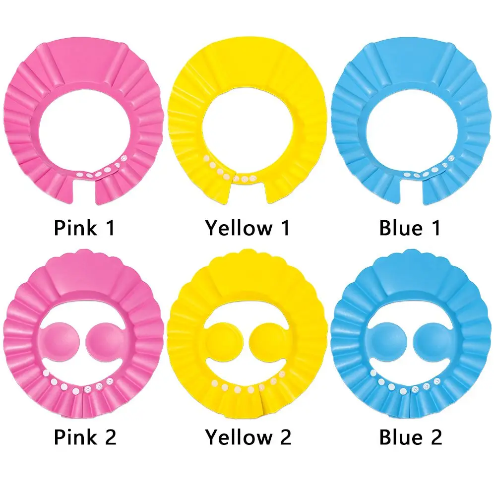 Adjustable Baby Shower Caps Child Kids Shampoo Hat  Wash Hair Bath Shield Waterproof Ear Eye Protection Visor