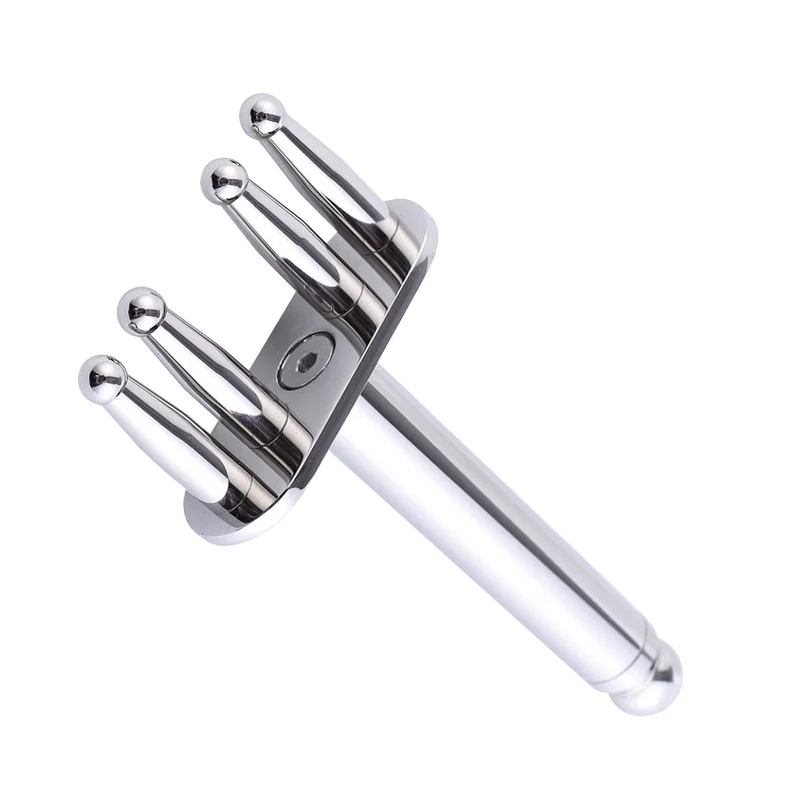 Gua Sha and Acupuncture Pen Stainless Steel Magnetic Acupuncture Pen, 4-Fork Face Massager with Fork Massage Tools