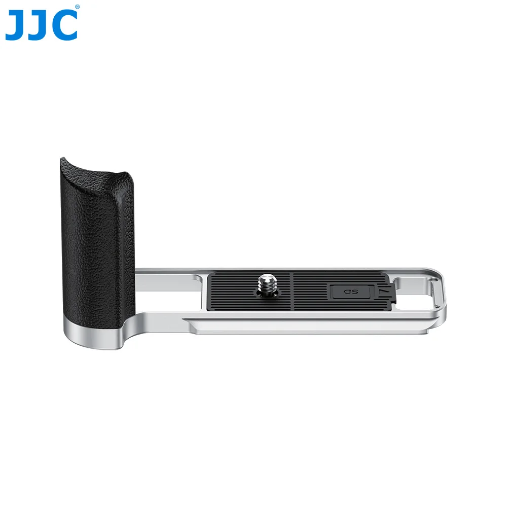 JJC Metal Hand Grip for Fujifilm X-E5 Mirroless Camera Anti Slip Handgrip with SD Card Slot L Bracket Handgrip with Arca Swiss