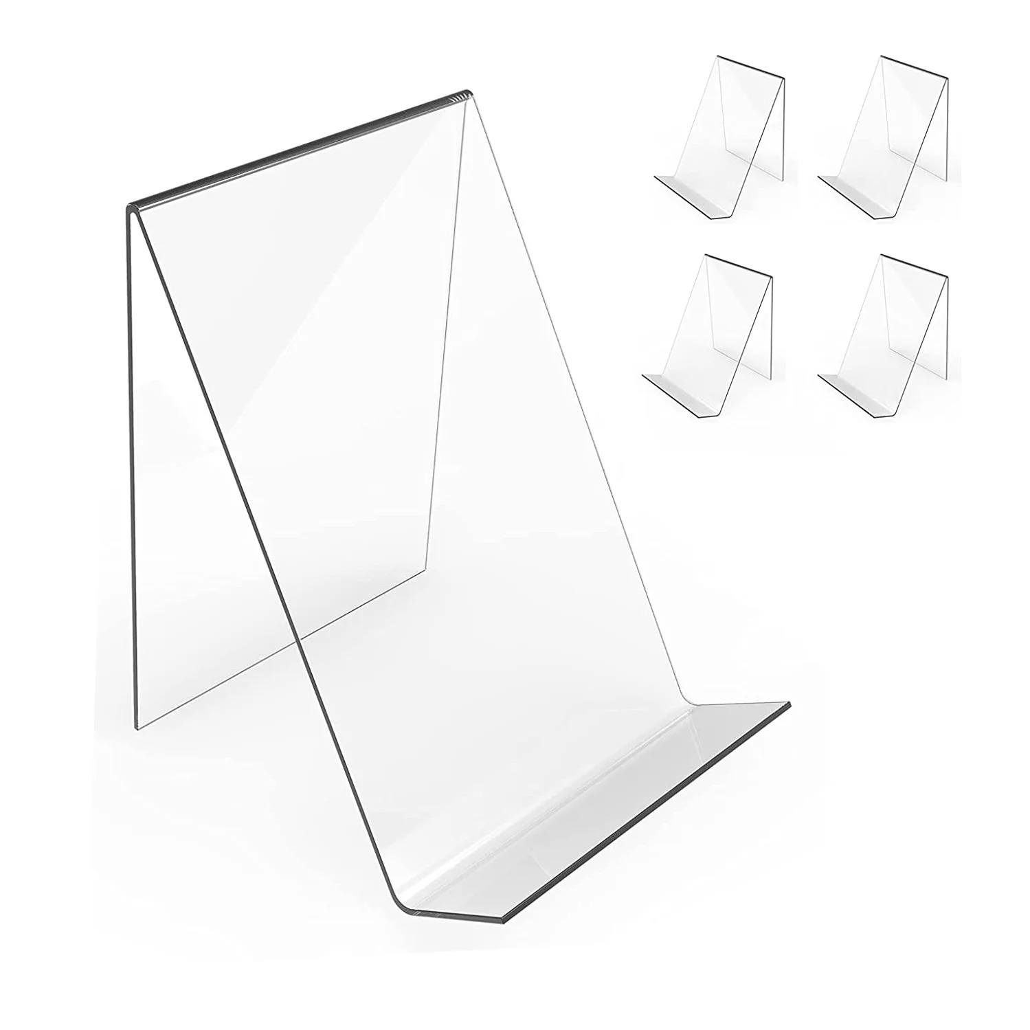 

Transparent Acrylic Book Stand, Display Stand, Bookshelf, Photo Album, Mall, Library Desktop, Book Holder Stand