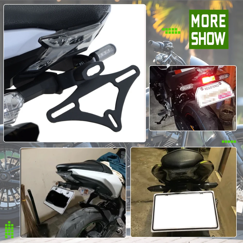 Für KAWASAKI Z650 Ninja650 2017-2025 Motorradzubehör Heckaufwertung Kennzeichenhalter Fender Eliminator Kennzeichenrahmen