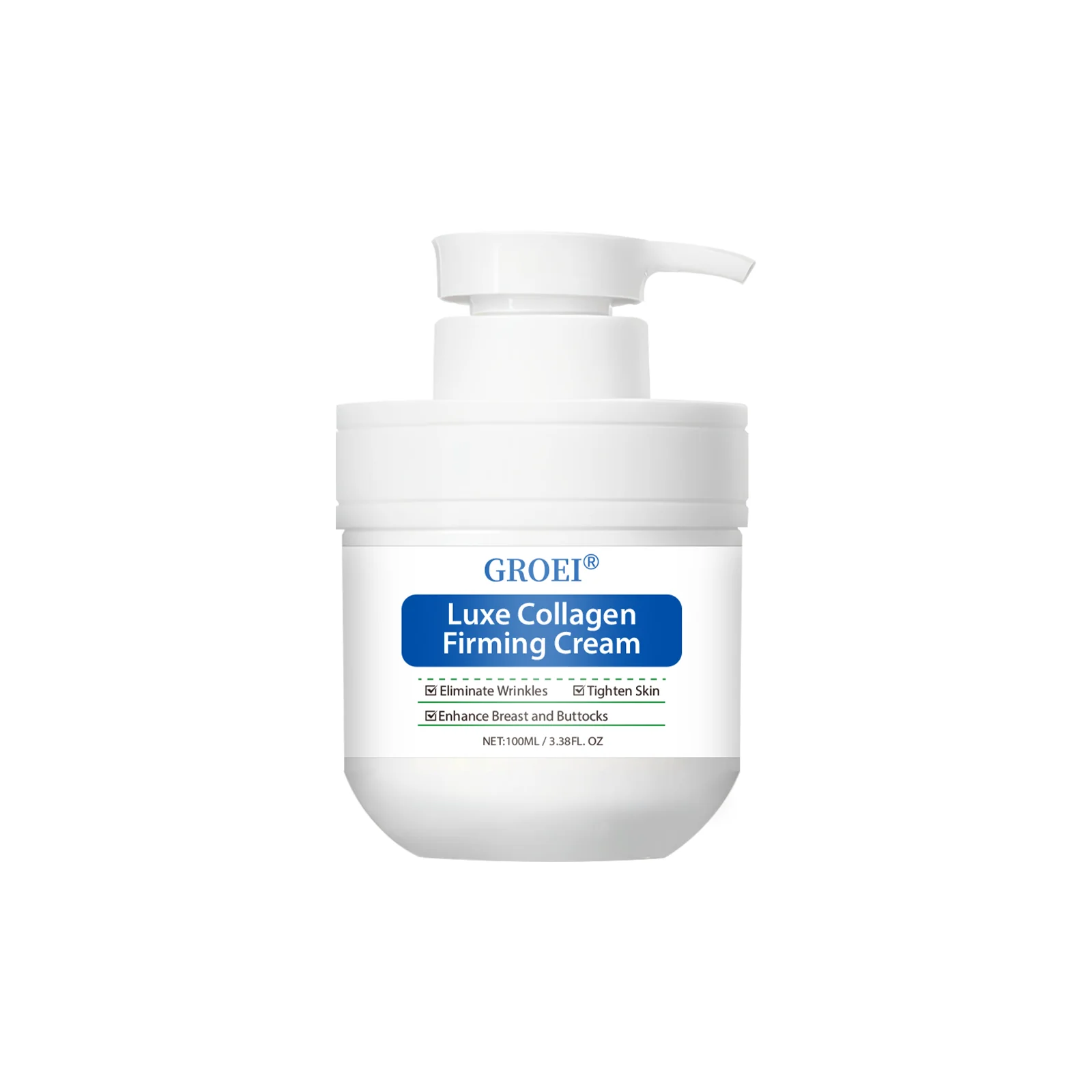 

GROEI Collagen Firming Cream 100ml Intense Hydration, Wrinkle Reduction, Skin Renewal for Face & Body