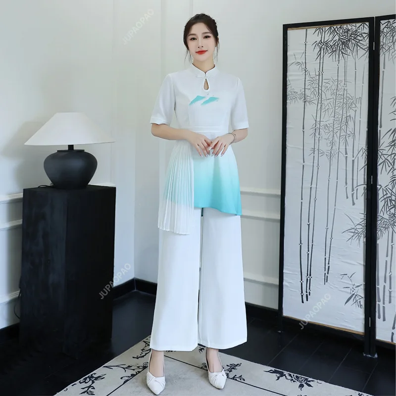 

Korean Style Beauty Salon Female Spring and Autumn Work Blouse+Pants Set Hospital Front Desk Staff Workwear SPA Beauty Uniform