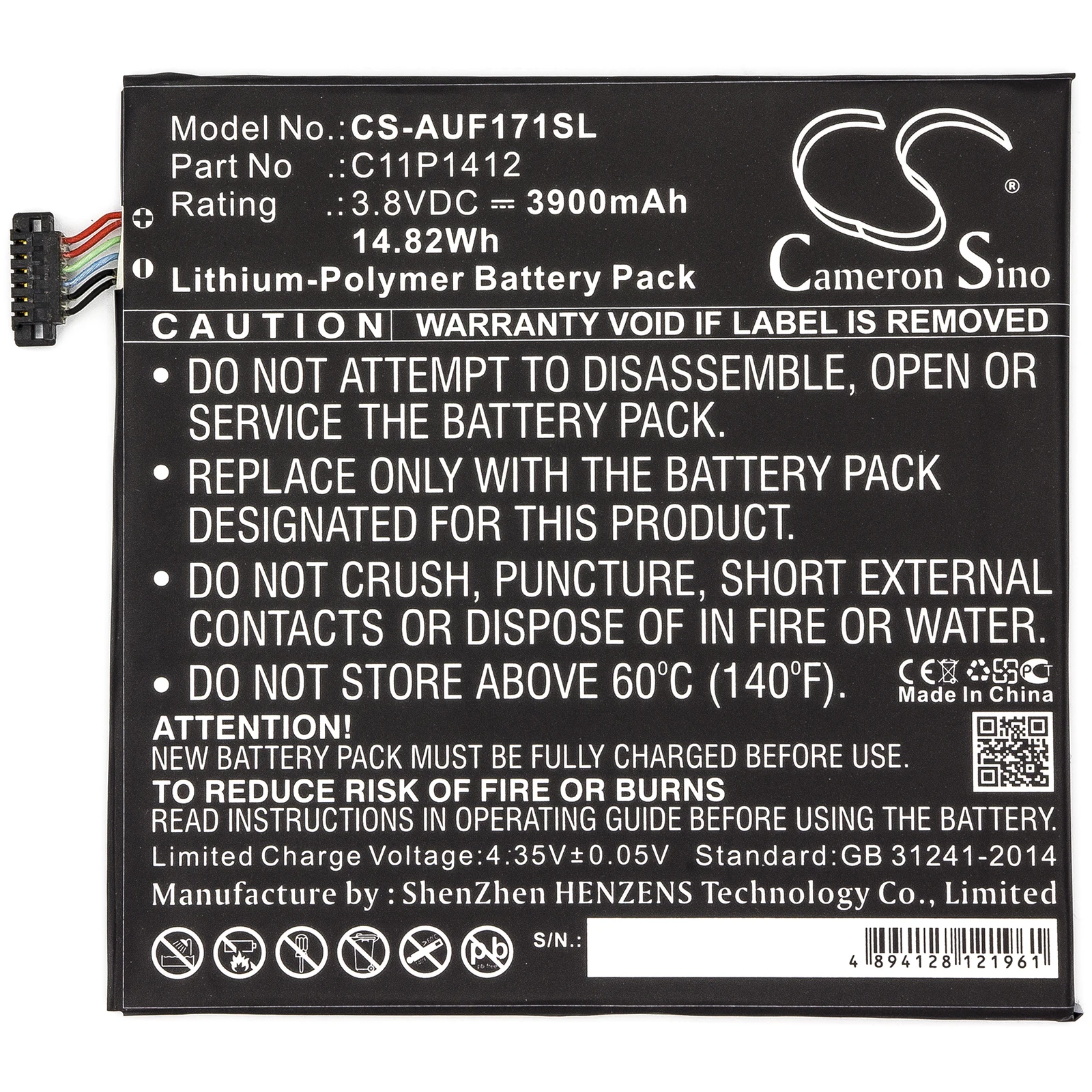 Tablet Battery For Asus 0B200-01260000  C11P1412 (1ICP3/99/100) Fonepad 7 FE171MG  FE175CG  FE170CG  ME175CG ME171C-BK16