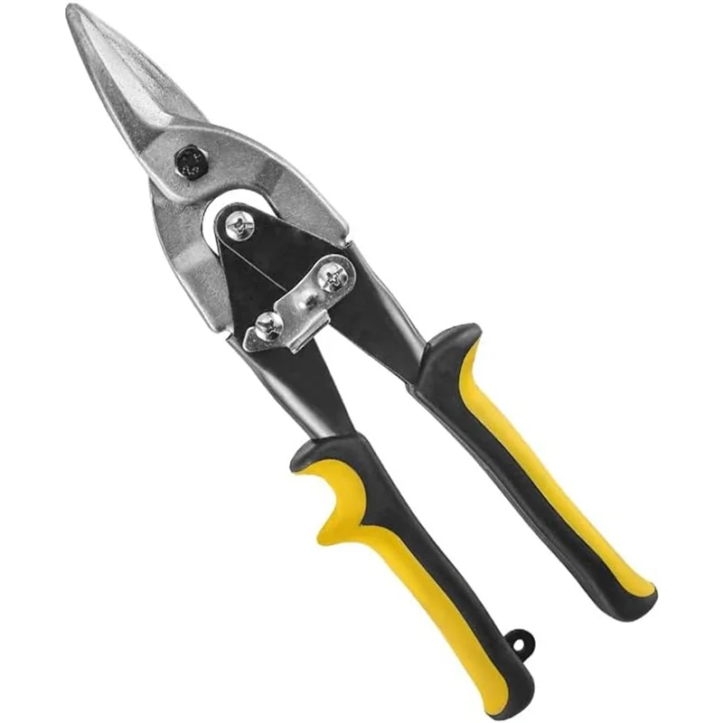 

ABAE-Heavy Duty 10" Aviation Tin Snips, CR-V Straight Cut Chrome Vanadium Steel Metal Cutter Shears For Cutting Sheet Metal