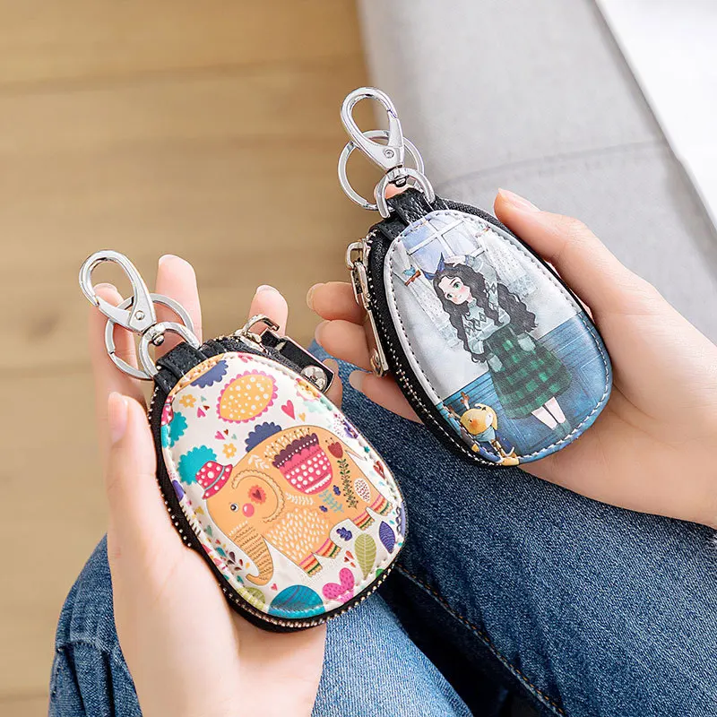 

The Car Key Bag Female Compact Collection Simple Lovable Large Capacity Mini Key Package Household Cartoon