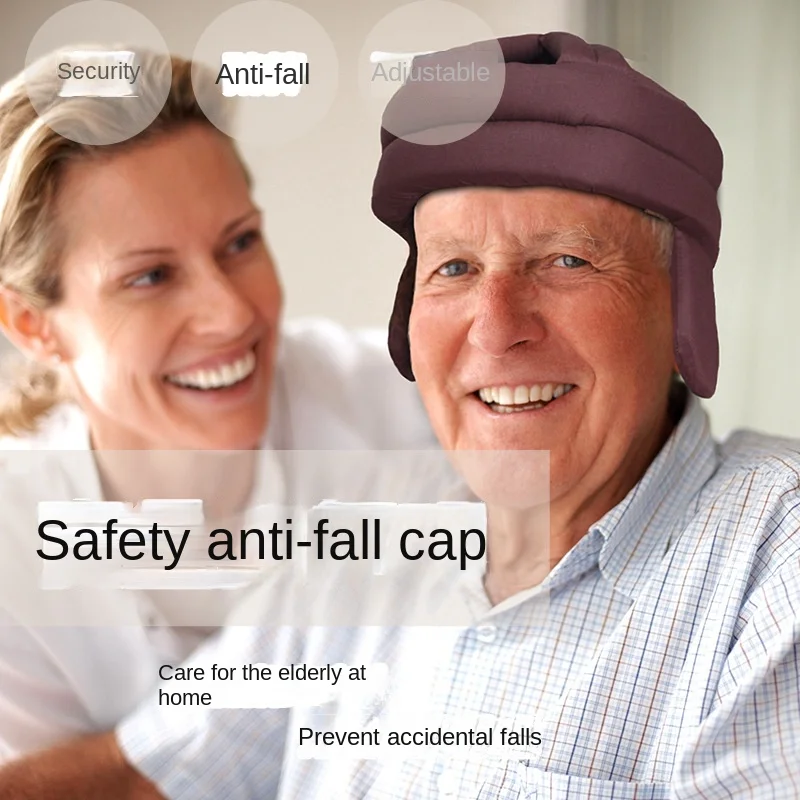 

Anti-fall middle-aged And Elderly Head Protector Hat Home Care Leisure Sponge Protection Helmet Cotton Breathable anti-fall Cap