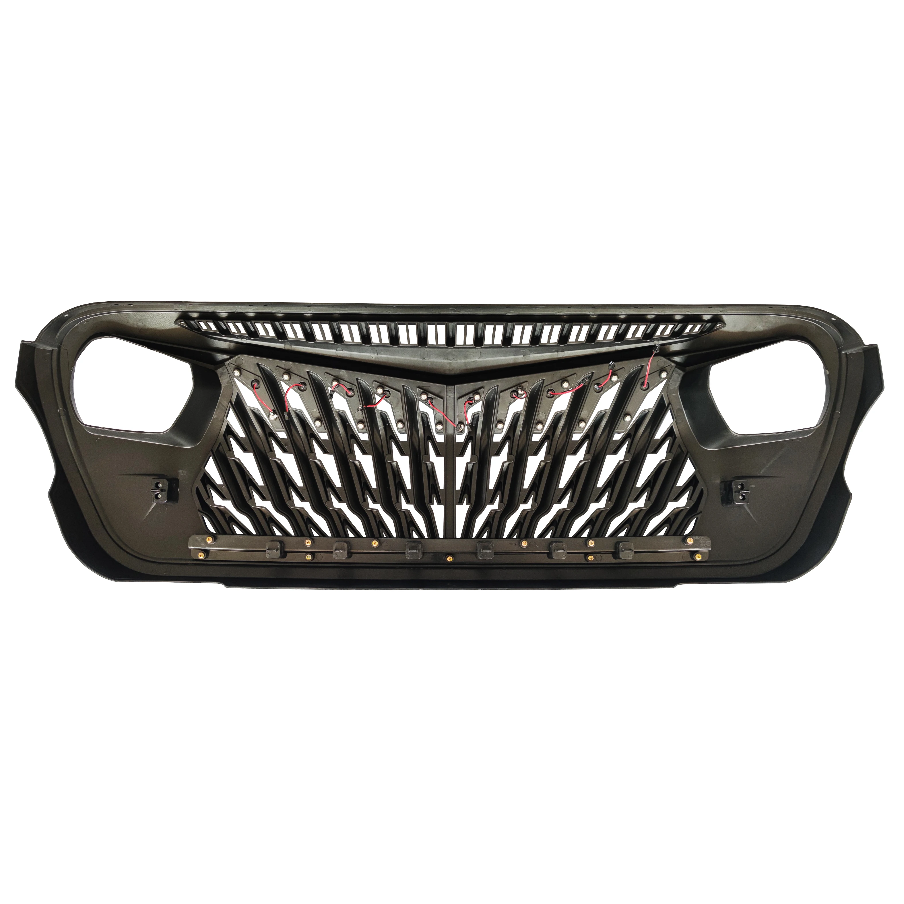 Gobison 2018 2019 2020 2021 2022 4x4 offroad amortecedor dianteiro grill grade do carro halk asas para jeep wrangler jl grillcustom