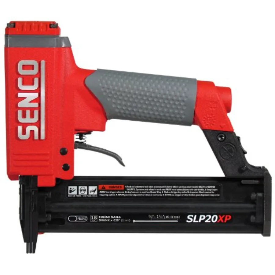 

Brad nailer for woodworking steel construction black finish lightweight and ergonomic design with included carrying case