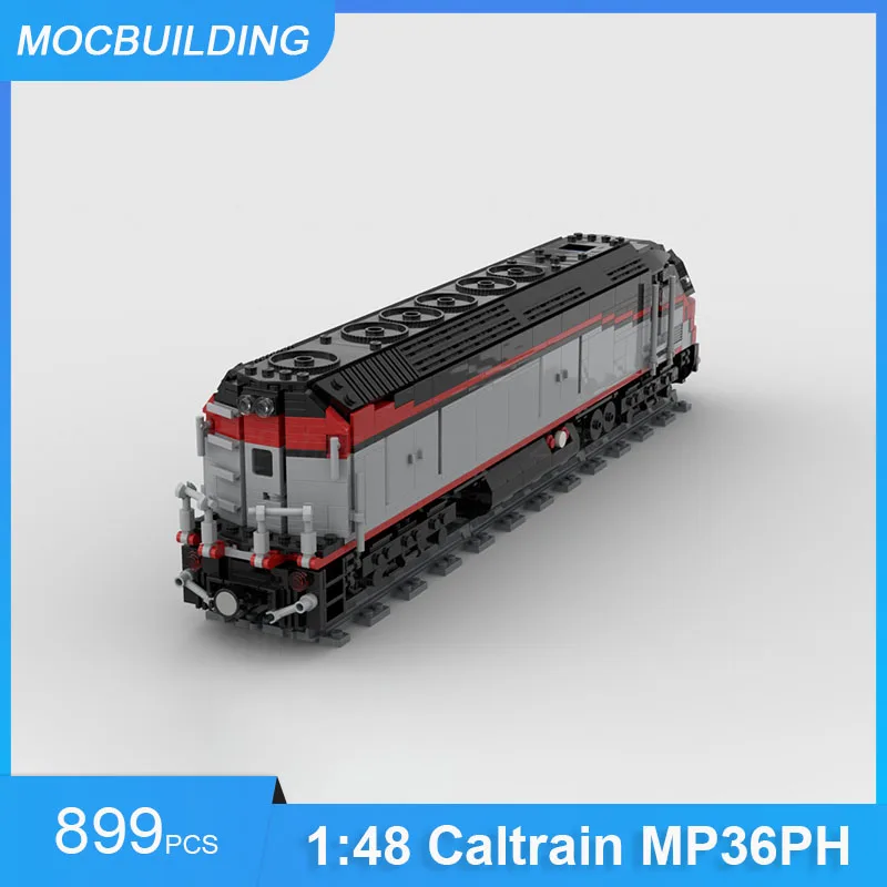 MOC Building Blocks 1:48 Caltrain MP36PH Train Model DIY Assemble Bricks Transportation Educational Creative Toys Gifts 899PCS