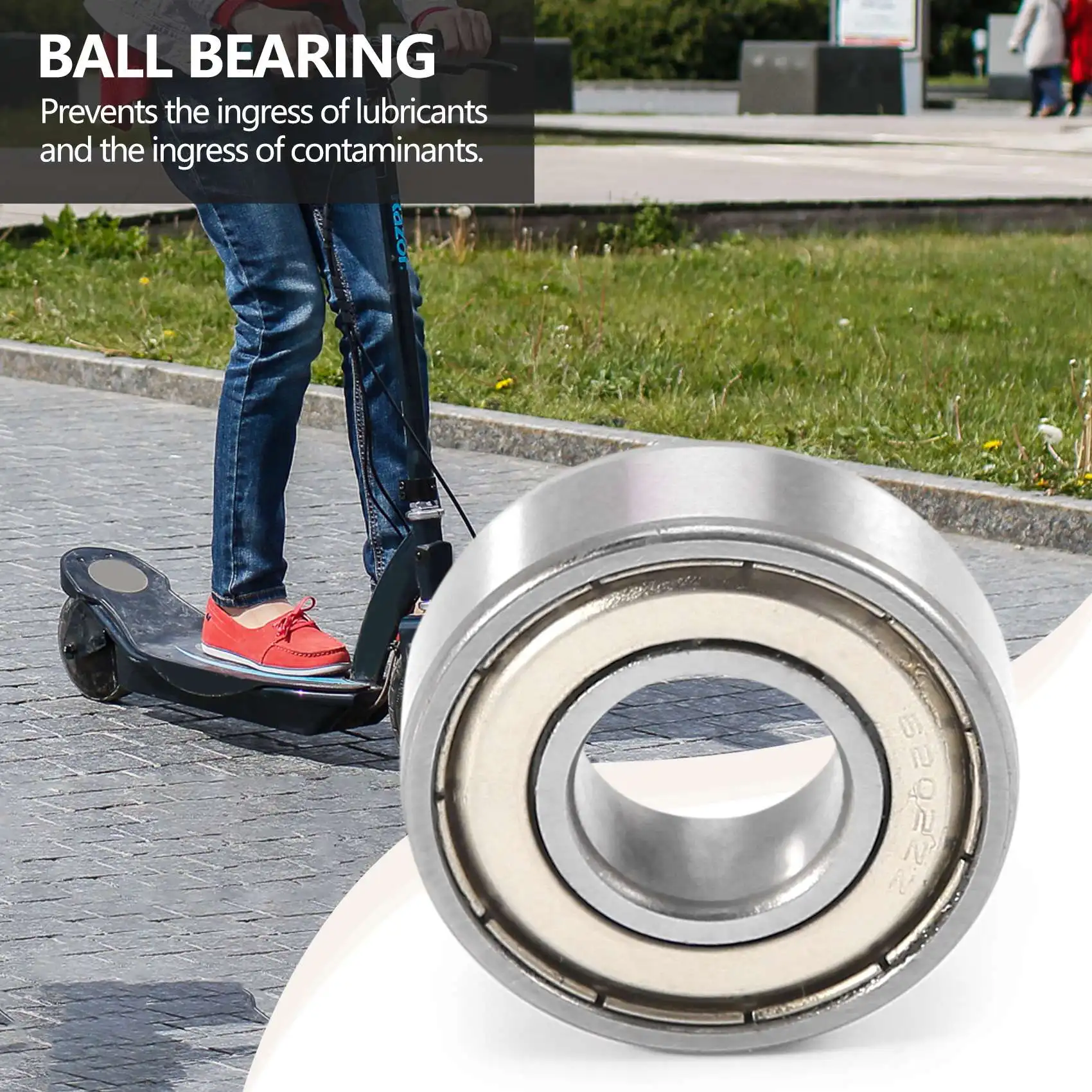 A53I 15x35x11mm Shielded Miniature Deep Groove Ball Radial 6202Z Ball Bearing Silver + White