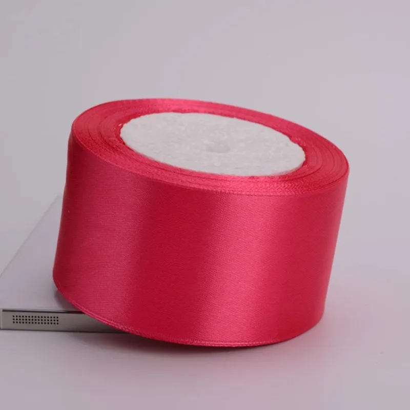 6mm 10mm 15mm 20mm 25mm 40mm 로즈 레드 실크 리본 크리스마스 웨딩 파티 장식 선물 포장 DIY 의류 액세서리