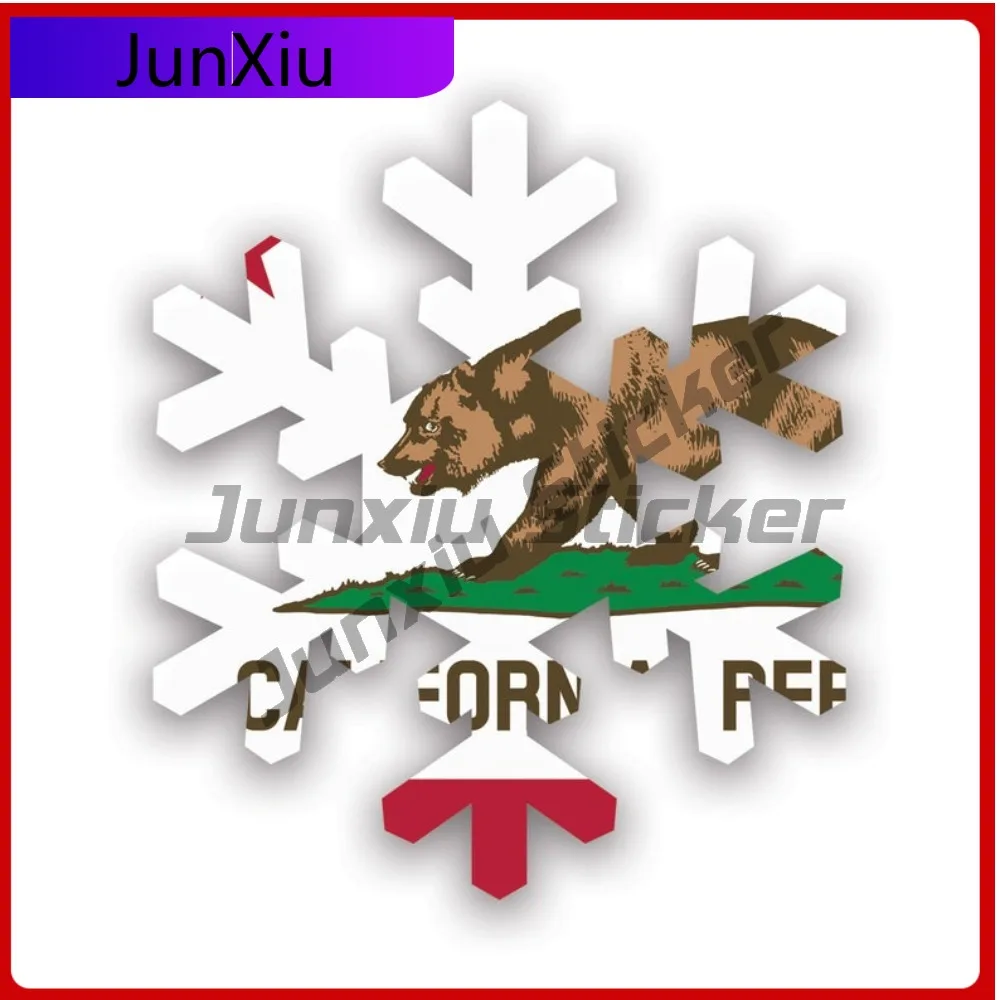 

Наклейка «Калифорнийская снежинка»: креативные УФ-стойкие декали для сноуборда, лыж, активного отдыха, зимы, авто