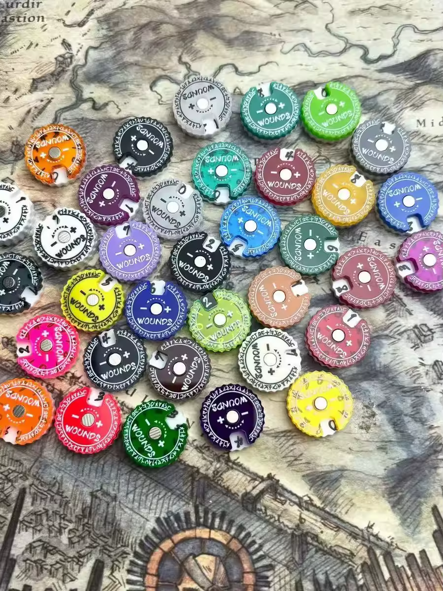 Game Health Tracker, 20mm Wounds Counter for Tabletop War Games 0-9