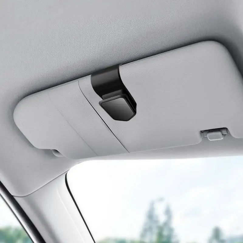 Universal Car Sunglasses Holder Car Magnetic Leather Clip Card Ticket Holder Auto Sun Visor Glasses Box Decoration Accessories