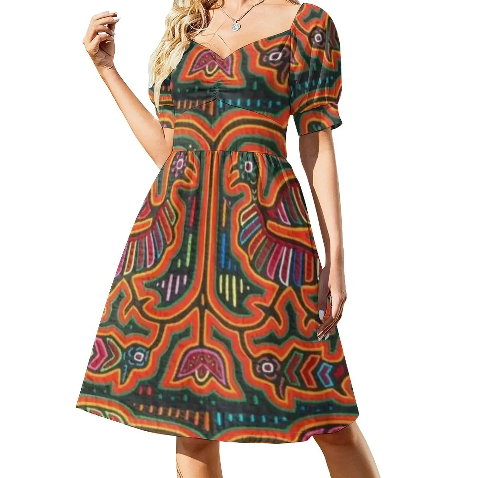 

Mola de Panama Sleeveless Dress Bride dresses elegant chic wedding evening dresses cocktail dresses Dress