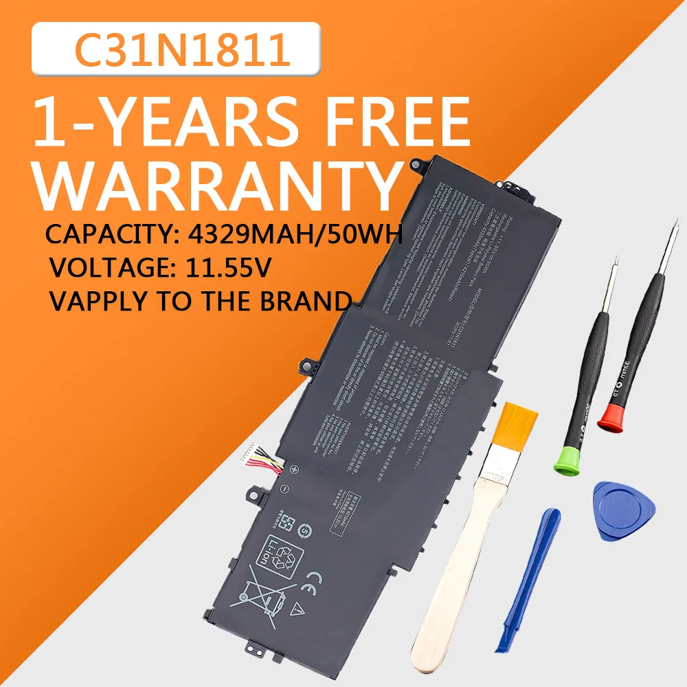 C31N1811 Аккумулятор для ноутбука ASUS 0B200-03080000 BX433FN для ZenBook 14 UX433F UX433FN-2S