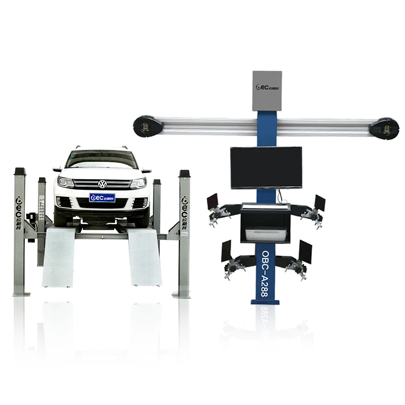 Popular aligner machine / 3D wheel alignment /four post car lift use with alignment machine for garage