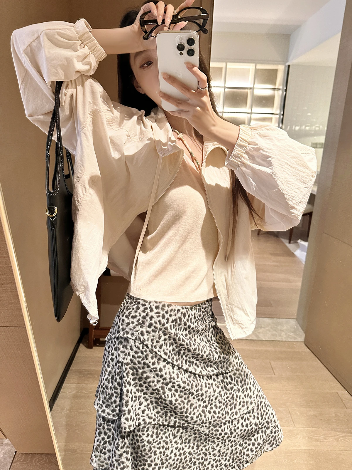 

Легкая солнцезащитная куртка FEELROOM для активного отдыха, весна-лето, дышащая, повседневная, свободного кроя, с завязками, в корейском стиле