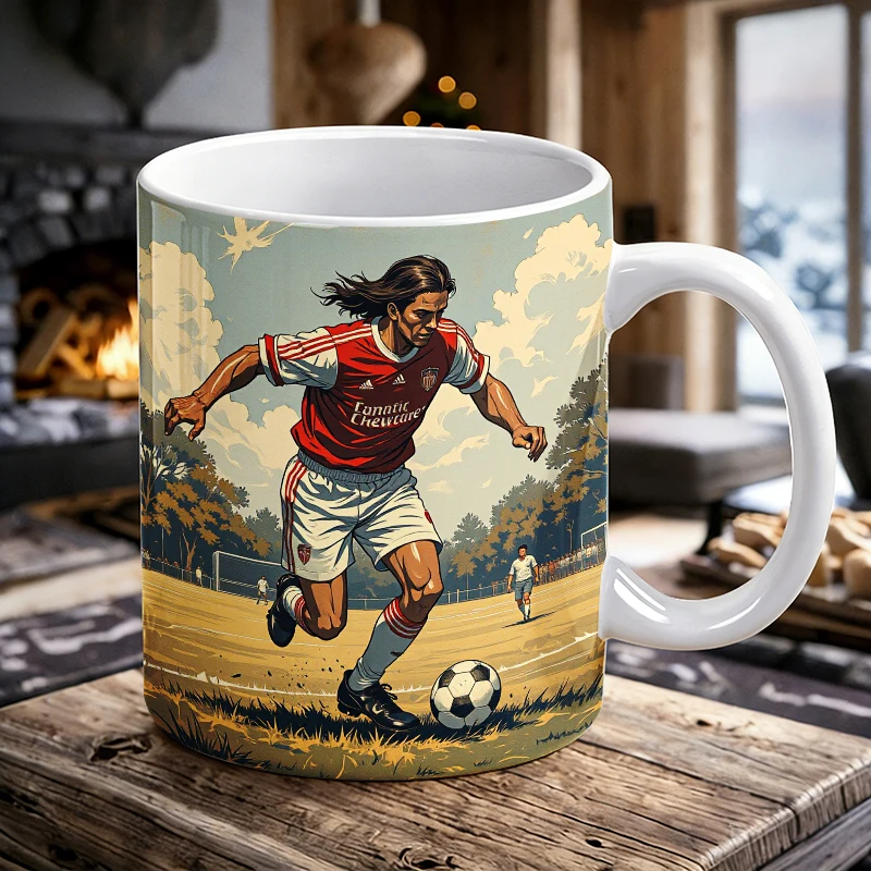

Soccer Player in Action - 'Fanatic Chevreaux' Jersey Mug with a bottle opener function of 2026 Major Football Event