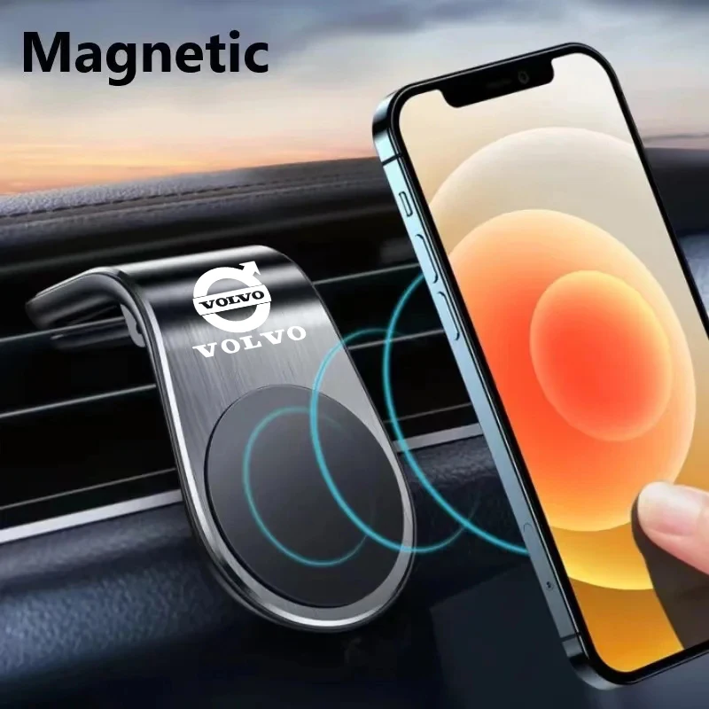 سيارة المحمول المعادن المغناطيسي حامل هاتف السيارة لفولفو XC90 V90 V60 XC60 V40 S80 S60 S90 C40 XC40 V70 XC70 C30 C70 EX90 Rdesign