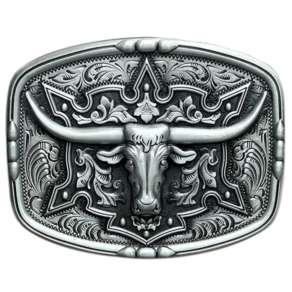 Cheapify Dropshipping Rodeo Bull Head Belt Buckle for Men Western Cowboy Animal Hebilla Cinturon Hombre