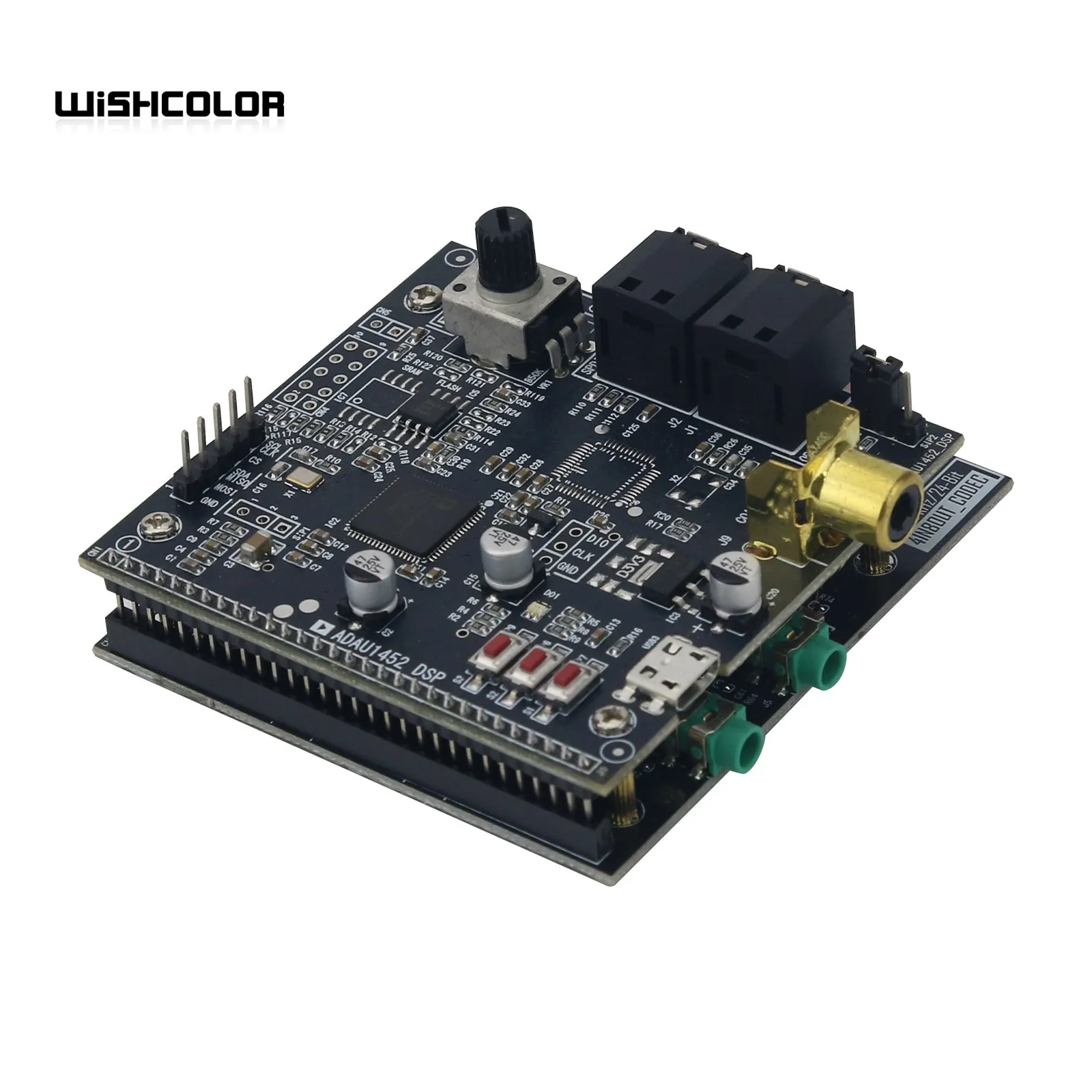 Wishcolor ADAU1452-DSP Development Board and AD1938 4 In 8 Out Decoder Board Support SPI and I2C Communication