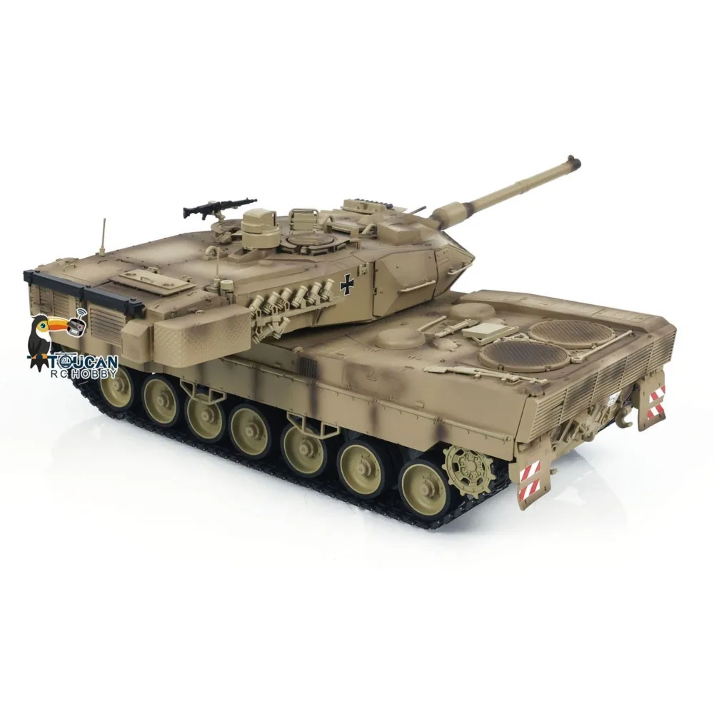 Czołg bojowy RC w skali 1/16, sterowany na podczerwień, niemiecki Leopard 2A7, elektryczny model czołgu wojskowego Tongde, z efektami świetlnymi, dźwiękowymi i dymowymi, zabawka Panzer TH23299
