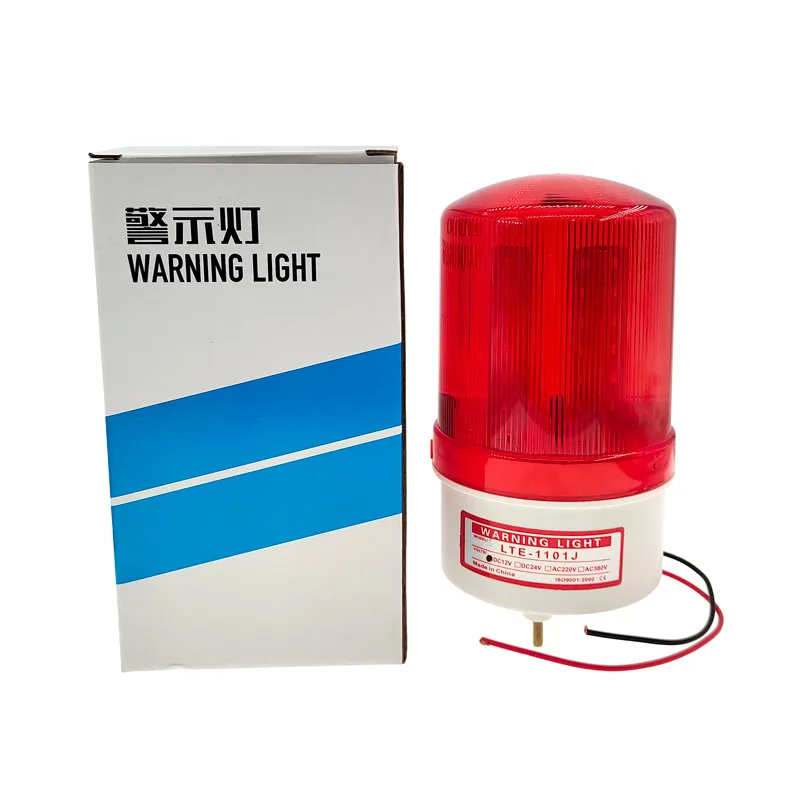 12V/24V LED Strobe Signal Warning Buzzer Light Warning Lamp Sound Indicator Light Flashing Security Alarm 220V LTE-1101J