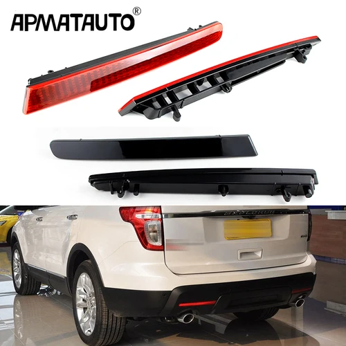 2 uds Reflector de parachoques trasero cubierta de lente de humo roja para 11-15 Ford Explorer 13-15 accesorios de coche izquierdo + derecho BB5Z 15A449 C