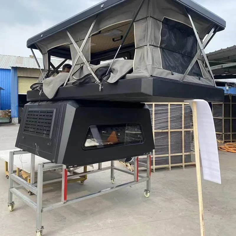 pickup truck roof tent, outdoor self-driving camping camel-backed high cover integrated car tent trunk modification parts
